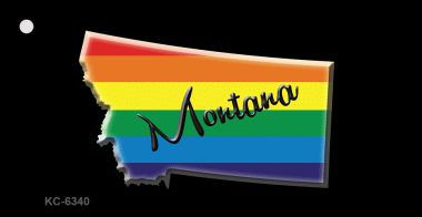 KC-6340 Montana Rainbow State Novelty Key Chain