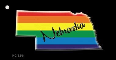KC-6341 Nebraska Rainbow State Novelty Key Chain