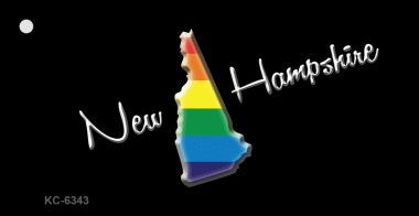KC-6343 New Hampshire Rainbow State Novelty Key Chain
