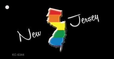 KC-6344 New Jersey Rainbow State Novelty Key Chain