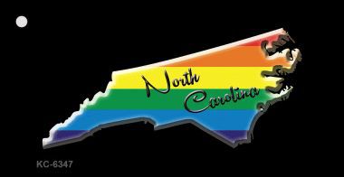 KC-6347 North Carolina Rainbow State Novelty Key Chain