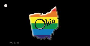 KC-6349 Ohio Rainbow State Novelty Key Chain