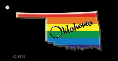 KC-6350 Oklahoma Rainbow State Novelty Key Chain