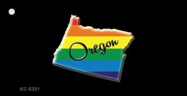 KC-6351 Oregon Rainbow State Novelty Key Chain