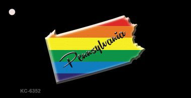 KC-6352 Pennsylvania Rainbow State Novelty Key Chain