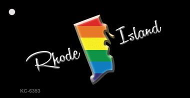 KC-6353 Rhode Island Rainbow State Novelty Key Chain