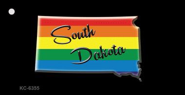 KC-6355 South Dakota Rainbow State Novelty Key Chain