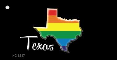 KC-6357 Texas Rainbow State Novelty Key Chain