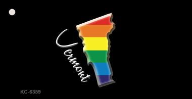 KC-6359 Vermont Rainbow State Novelty Key Chain