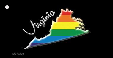 KC-6360 Virginia Rainbow State Novelty Key Chain