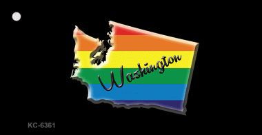 KC-6361 Washington Rainbow State Novelty Key Chain