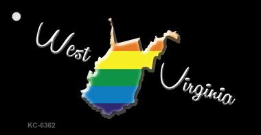 KC-6362 West Virginia Rainbow State Novelty Key Chain