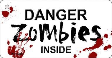 KC-6880 Danger Zombies Inside Novelty Key Chain