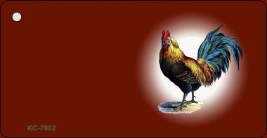KC-7802 Rooster Offset Red Novelty Key Chain