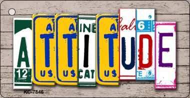 KC-7846 Attitude License Plate Art Metal Novelty Key Chain