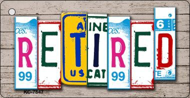 KC-7847 Retired License Plate Art Metal Novelty Key Chain