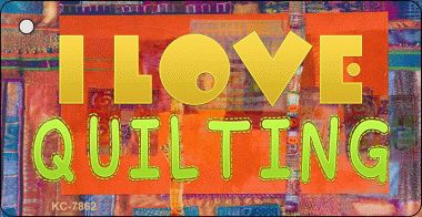 KC-7862 I Love Quilting Novelty Key Chain