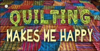 KC-7863 Quilting Makes Me Happy Novelty Key Chain