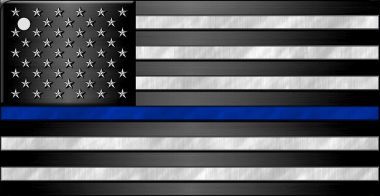 American Flag Blue Line Novelty Key Chain