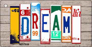 KC-7939 Dream Wood License Plate Art Novelty Key Chain