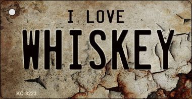 KC-8223 I Love Whiskey Novelty Key Chain