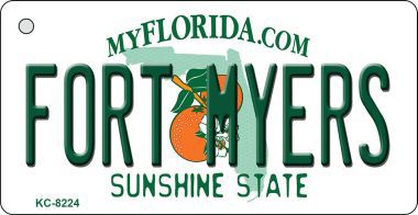 SMART BLONDE Fort Meyers Florida Novelty Aluminum Key Chain KC-8224