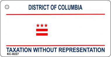 KC-8227 DC Taxation Without Representation Novelty Key Chain