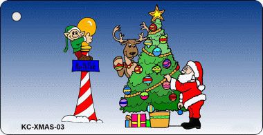 KC-XMAS-03 Santa Elf Tree Novelty Key Chain