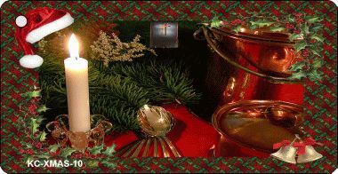 KC-XMAS-10 Wreath & Candle Novelty Key Chain
