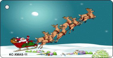 KC-XMAS-11 Reindeer And Sleigh Novelty Key Chain
