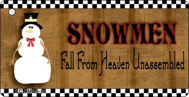 KC-XMAS-24 Snowmen Fall From Heaven Novelty Key Chain