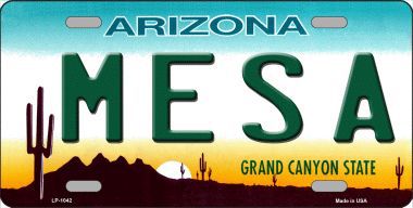 LP-1042 Mesa Arizona Novelty Metal License Plate
