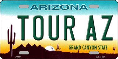 LP-1057 Tour Az Novelty Metal License Plate