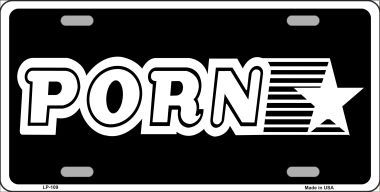 Porn Star Novelty Metal License Plate Tag LP-109