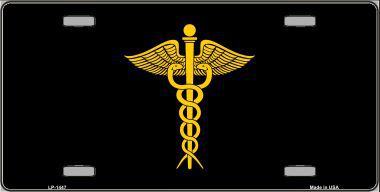 LP-1447 Caduceus Metal Novelty License Plate