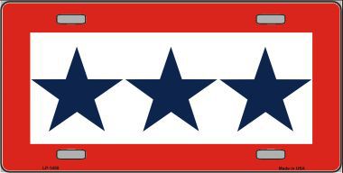 LP-1450 Blue Star Three Metal Novelty License Plate
