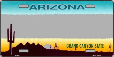 Picture of Smart Blonde LP-1455 Arizona Novelty State Background Metal Novelty License Plate
