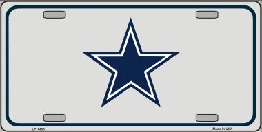 LP-1456 Small Blue Star Metal Novelty License Plate