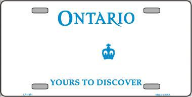 LP-1471 Ontario Canada Novelty Background Metal License Plate