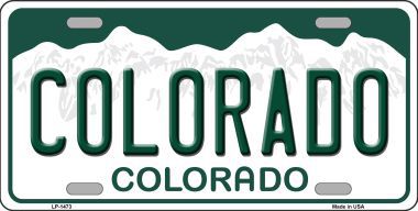 Colorado Novelty State Background Metal License Plate
