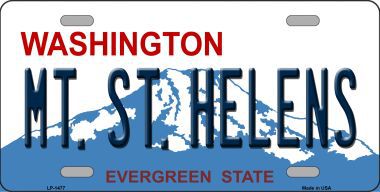 LP-1477 Mt St Helens Washington Novelty Metal License Plate