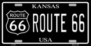 LP-1485 Route 66 Kansas Metal Novelty License Plate