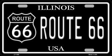Picture of Smart Blonde LP-1486 Route 66 Illinois Metal Novelty License Plate