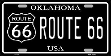 Picture of Smart Blonde LP-1487 Route 66 Oklahoma Metal Novelty License Plate