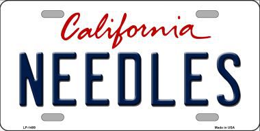 LP-1489 Needles California Novelty Metal License Plate