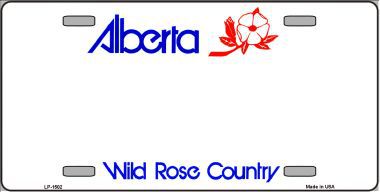 LP-1502 Alberta Novelty Background Metal License Plate