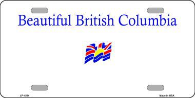 LP-1504 British Columbia Novelty Background Metal License Plate