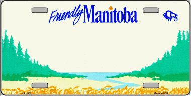 LP-1505 Manitoba Novelty Background Metal License Plate