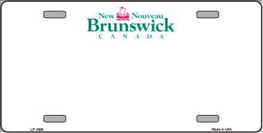 LP-1506 New Brunswick Novelty Background Metal License Plate