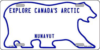 LP-1509 Nunavut Novelty Background Metal License Plate